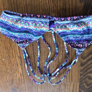 Colorful Patterned Women's Bikini Bottom